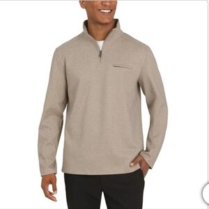 (5)Dkny Men's Herringbone Quarter-Zip Sweater